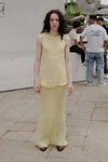 BASERANGE linen vest TODY-SL-SP24 green and yellow